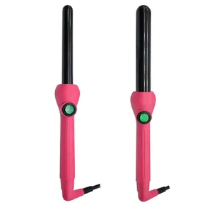 Kunden spezifisches Logo 25mm elektrisches <span class=keywords><strong>clipless</strong></span> Haar Lockens tab Zauberstab Keramik PTC Heizung LED Temperatur anzeige Hot Tools Locken wickler Roller - Product Image 1