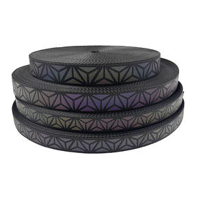 맞춤형 사이즈 애완동물 목줄 10-50mm 폴리에스터 나일론 반사 웨빙 스트랩 - Product Image 1