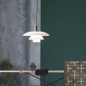 Lustre rond en fer et verre de style nordique vintage danois <span class=keywords><strong>PH3</strong></span>, haut de gamme, blanc jade, garantie de 2 ans pour restaurant, salon, chambre à coucher - Product Image 1