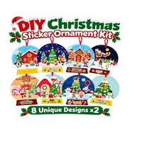 Nouveau kit de décoration de Noël transfrontalier DIY créatif, autocollants de scène en papier de style européen et américain