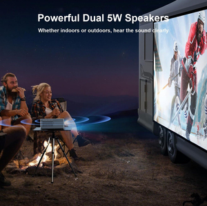 Nhà máy tùy chỉnh logo OEM e700h <span class=keywords><strong>LCD</strong></span> <span class=keywords><strong>Mini</strong></span> proyector 1080P Full HD 4K hỗ trợ 1200ANSI Lumens Android 9 rạp hát tại nhà video chiếu - Product Image 4