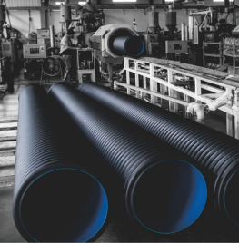 HDPE Doppelwandiges Wellrohr Hochfestes Kunststoff-Entwässerungsrohr für Kommunale Bauvorhaben und Abwassersysteme - Product Image 2