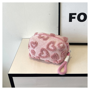 Bolsa de Maquillaje de Felpa con Impresión Personalizada al por Mayor, Bolsa de Cosméticos Pequeña y Portátil para Mujer - Product Image 4