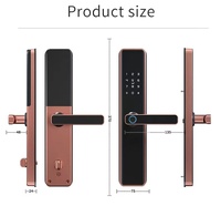 Serratura Digitale Intelligente con Impronta Digitale e Controllo Telefonico, Nero e Oro Rosa per Cancelli e Porte