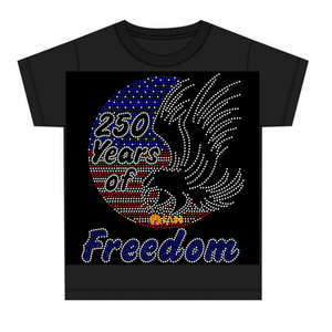 Transferencia de Diamantes de Imitación Eagle America 250 Años de Libertad, Transferencia de Diamantes de Imitación Americanos para el 4 de Julio para Camiseta - Product Image 1