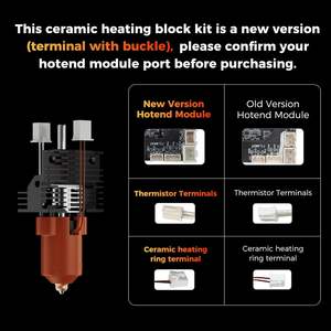 Kit de bloque calefactor cerámico Creality para actualización de Hotend de impresora 3D serie K1 con grasa térmica y herramientas - Product Image 2