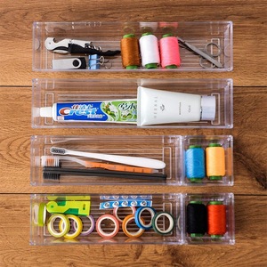 14pack multifunzione desktop accessori da bagno classificazione cucina in plastica trasparente per cassettiere <span class=keywords><strong>organizer</strong></span> - Product Image 4