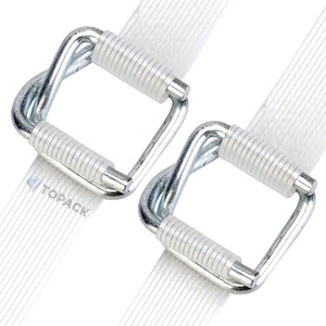 Hebilla de Alambre Galvanizado de Fábrica para Correas de Cordón Compuesto de Poliéster, Rollo de Fleje Tejido para Embalaje de Palés, 1/2, 5/8, 3/4, 1, 1-1/4 Pulgadas - Product Image 1