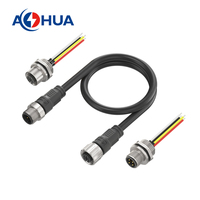 Panneau d'alimentation étanche connecteur de lumière LED M12 Type métal mâle femelle prise/connecteur Jack IP65 prise ronde électrique