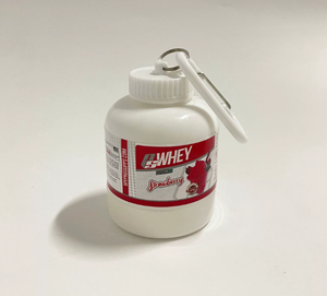 Kotak Penyimpanan Bubuk <span class=keywords><strong>Protein</strong></span> Whey Fitness Portabel 100ml 30g dengan Logo Kustom, Gantungan Kunci, dan Corong Suplemen untuk Tas Ransel - Product Image 2