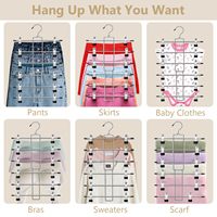 Cintres métalliques pour jupes avec pinces, gain de place, robustes, en forme de S, organisateur de garde-robe pour pantalons, shorts, jeans