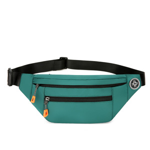 Bolso de cintura de tela Oxford, bolso cruzado verde resistente al agua para uso diario - Product Image 4