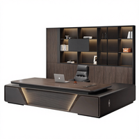 Bureau de direction moderne de luxe en bois en forme de L, design modulaire, résistant à l'eau et aux rayures, extensible/convertible - Tiankang