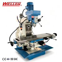 Machine de fraisage à tourelle verticale et horizontale Wellon Factory Direct XL6336, machine de fraisage multifonctionnelle pour métaux avec 3DRO