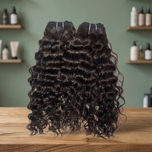 Lots de Cheveux Humains Naturels Vierges Indiens Bouclés, 100% Cheveux Vierges à Double Trame Faite à la Machine, Vente en Gros, Cheveux Bouclés Profonds - Product Image 3