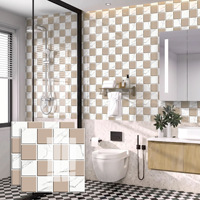 Autocollants muraux 3D en faux époxy en gros, prix d'usine, carreaux de mosaïque autocollants imperméables pour la décoration de projets commerciaux