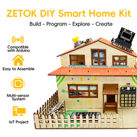 Kit de Inicio Zetok de Madera para Hogar Inteligente, Rompecabezas 3D, Bloques Electrónicos, Construcción de Modelos, Kit Educativo STEM de 16 Lecciones
