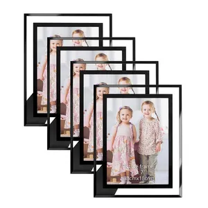 Wholesale Glass Mirror Photo Frames 4x6 5x7 6x8 8x10 And A4 Certificate Frame Silk-screen Printing