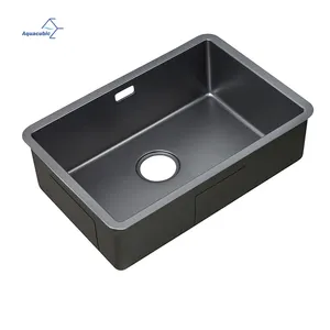 Aquacubic CUPC Standard Premium Single Bowl 30 Inch Handmade 304 Stainless Steel Nano Kitchen Sink