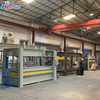 Presse à chaud 8 couches 50T pour portes en bois, panneaux de placage mélaminé et panneaux de bois d'ingénierie à grain de bois