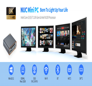 Nueva Mini PC Core <span class=keywords><strong>I3</strong></span>/i5 de 11.ª Generación <span class=keywords><strong>1115G4</strong></span> 1145G7 DDR4 2xDP 2xHD Compatible con 4 Pantallas Win11/Linux para Negocios y Oficina - Product Image 5