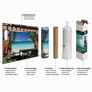 Lona de malla impermeable para publicidad exterior, doble cara, imprimible con protección UV, para decoración de playa - Product Image 4