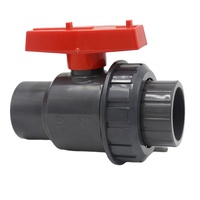 Vanne à boisseau sphérique manuelle Pntek en PVC 3 voies pour l'eau 1/2 po, avec joint torique UPVC, personnalisable OEM