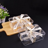 Grand Contenant Transparent en PS pour Tiramisu, Boîte à Mousse en Plastique pour Vente en Gros, Boîte à Tiramisu pour Aliments, Boîte à Gâteau