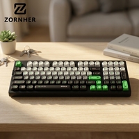 Teclado Zornher CG870 Energy Pioneer RGB para Juegos, Teclas Translúcidas, Tri-Modo, Intercambiables en Caliente, Personalizables para Oficina