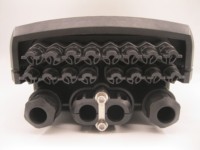 Caja de empalme de fibra óptica para exteriores FTTX, impermeable IP68 (8/12/24/48/96) núcleos, caja de distribución y empalme de cable de fibra óptica