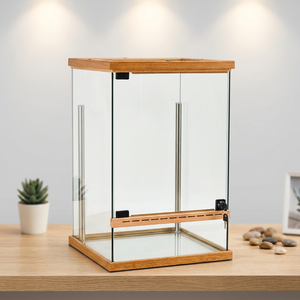 Terrario in Vetro Impermeabile Sigillato da 120 Galloni con Apertura Frontale, Gabbia per Rettili con Telaio in Legno e Vasca Trasparente per Draghi Barbuti - Product Image 2