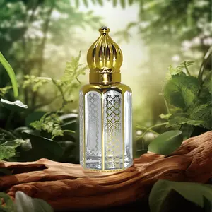 Venta caliente 15ml botella dorada de madera de larga duración Perfume cálido y suave aceite esencial Perfume árabe de Dubái para hombres y mujeres
