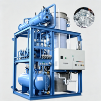 Machine à glace industrielle entièrement automatique de 8 tonnes, à refroidissement par eau, avec compresseur, capacité de stockage de 500 kg, moteur et engrenages commerciaux