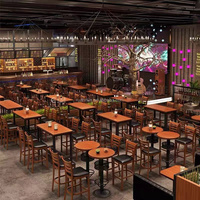 Salle à manger moderne luxueuse et décontractée bar discothèque KTV meubles de restaurant tabouret de table haute Offres Spéciales chaise contreplaqué hôtel extérieur