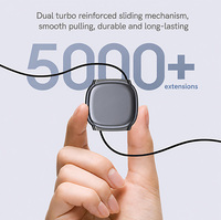 Câble de données rétractable 240W USB C à charge rapide 1M tressé en TPE et alliage d'aluminium CC 240W CL 27W pour ordinateur portable et téléphone