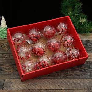 Bola de Navidad transparente Decoración redonda para árbol de Navidad Bola colgante Bola de regalo de Navidad - Product Image 2
