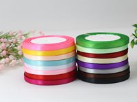 Ruban en satin simple face, vente en gros, couleur unie personnalisée pour la décoration de scènes de mariage, fête d'anniversaire, fleurs, emballage cadeau fait main