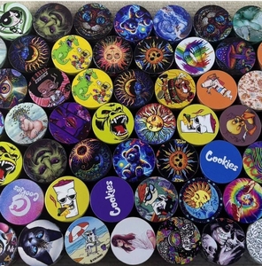 Logo kustom grosir cetakan seluruh tubuh 50 mm-4 bagian penggiling seng logam campuran penggiling tembakau aksesoris toko asap - Product Image 1