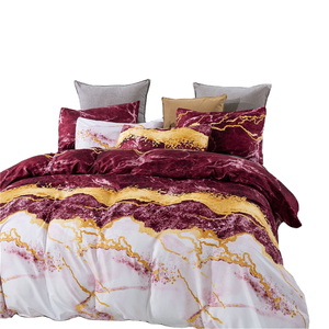 Modern Floral Eco-Friendly 4-Piece Comforter Set with <strong>Matching</strong> <strong>Curtains</strong> <strong>and</strong> <strong>Bedding</strong> Sheets for Winter Bedroom - Product Image 2