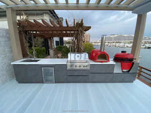 Muebles para Barbacoa de Exterior Gabinete Modular para Cocina de Exterior Tipo Green Egg Acero Inoxidable 304 316 con Horno de Pizza - Product Image 3