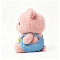 Ours en peluche super doux et moelleux, adorable et mignon, avec salopette de canard, adorable animal en peluche