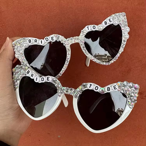 Hstyle despedida de soltera novia para ser gafas de sol despedida de soltera regalos accesorios de boda favores de fiesta gafas de sol de diamantes de imitación - Product Image 3