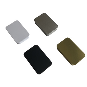 Empty Small Rectangle Pink <strong>White</strong> <strong>Black</strong> <strong>Mint</strong>/Cosmetic/Solid Perfume/Lip Balm Slide Top Metal Tin Case/Box/Container - Product Image 1