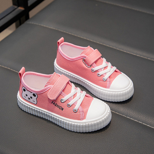 <span class=keywords><strong>Scarpe</strong></span> di <span class=keywords><strong>Tela</strong></span> Casual Primaverili per Bambine di Alta Qualità con Design a Cartoni Animati e Chiusura in Velcro - Product Image 3