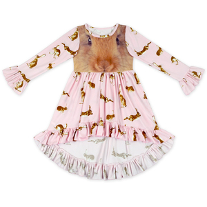 Customization Bonny Print Sleeveless Boutique Girl Clothing <b>Sweet</b> Girls Dress Sleeveless Elegant Dress Kids for <b>Easter</b> Dress - Product Image 2