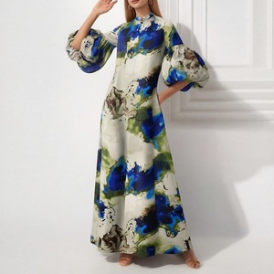 Nouvelle Collection Printemps 2026 de Vêtements Féminins, Robe Européenne et Américaine Transfrontalière, Imprimé Végétal Élégant et Stylé - Product Image 2