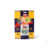 Sachets d'emballage personnalisés imprimés en héliogravure, scellés au dos, laminés, avec encoche de déchirement, pour café, biscuits et pop-corn