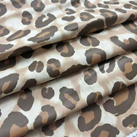 Tissu en similicuir extensible 4 directions à motif léopard pour pantalons et robes, tissu en cuir PU imprimé sur mesure 240 g/m²