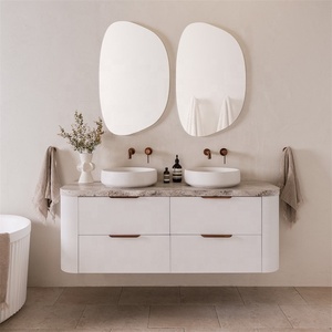 <span class=keywords><strong>Cavio</strong></span> Modern Floating Badezimmer eitelkeit mit Keramik becken über der Theke Kunden spezifische Badezimmers chränke mit haltbaren Holz materialien - Product Image 4