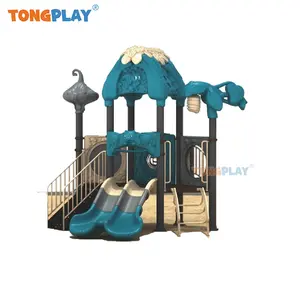 상업용 놀이터 장비 어린이 놀이 구조 유치원 어린이를위한 야외 어린이 놀이터 플라스틱 슬라이드